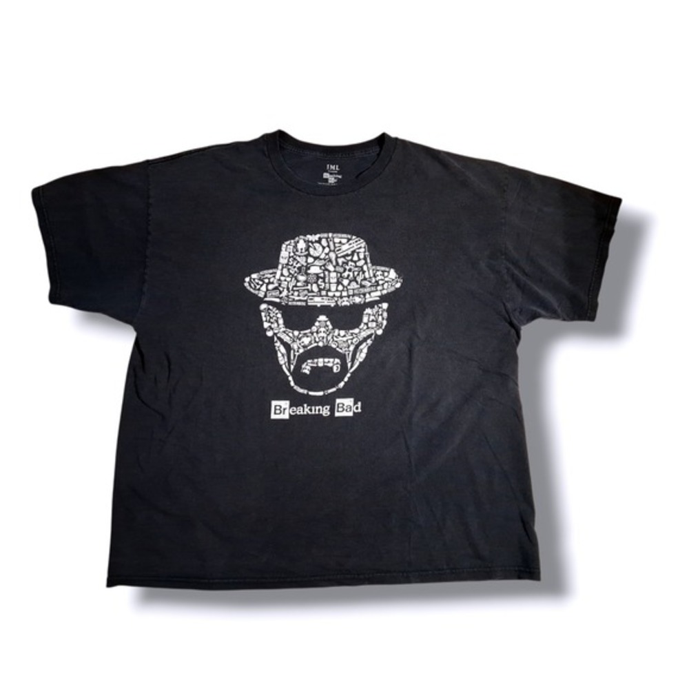 Breaking Bad Heisenburg Walter White Face Black Graphic T Shirt Mens‎ 2XL